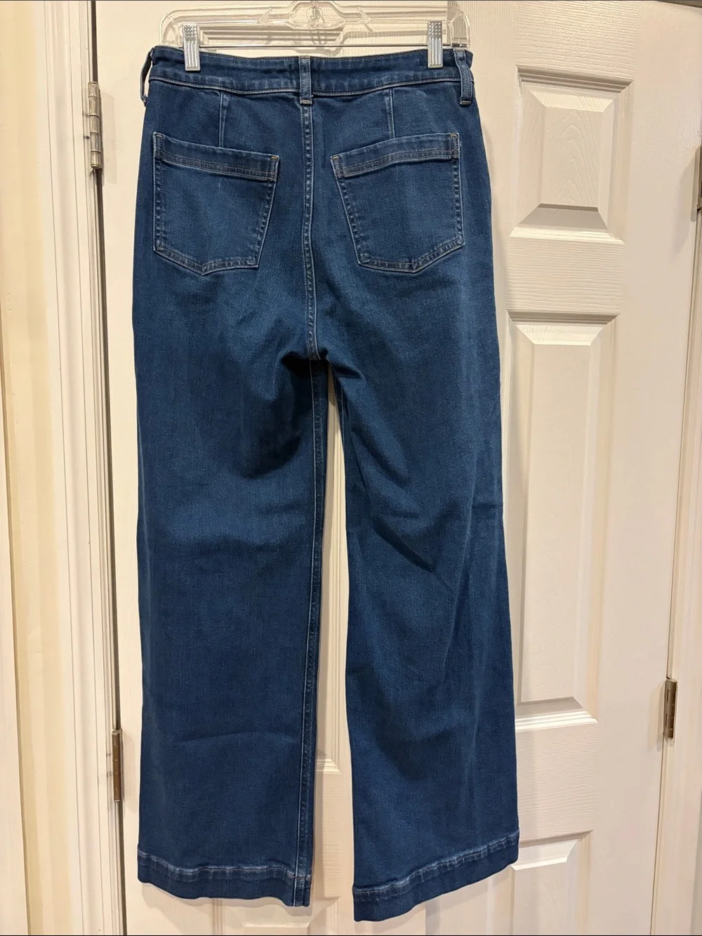 J. Crew Relaxed Wide-Leg Jeans in Deep Blue